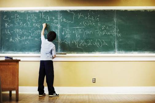 boy at chalkboard