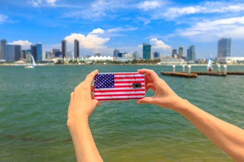 American flag smartphone