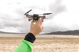 person holding drone