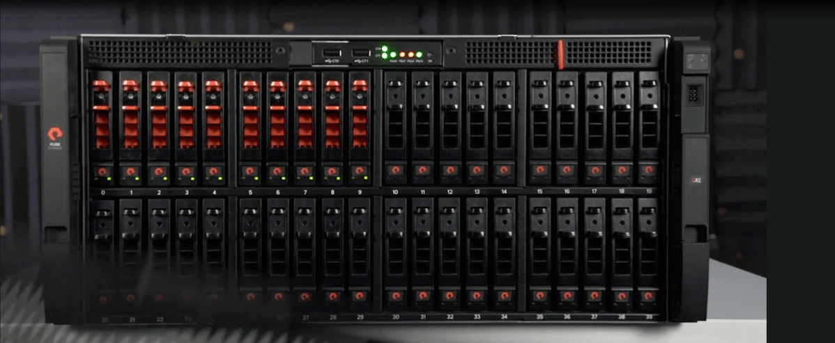 Photo of a computer flash array.