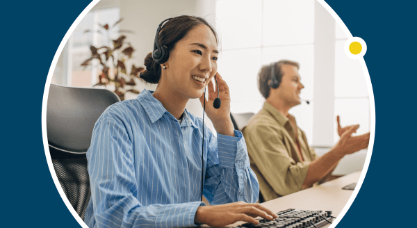 Image of call center workers.